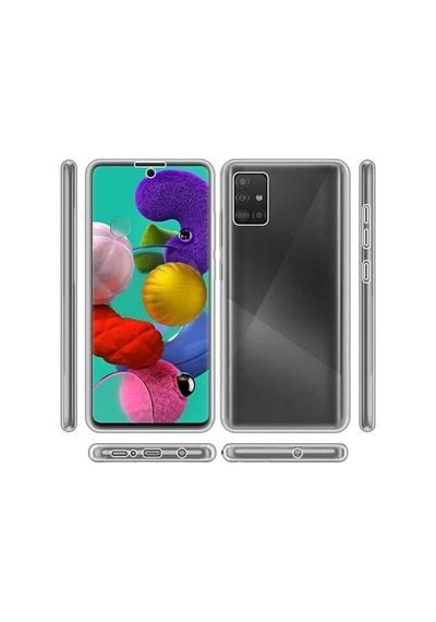 Galaxy A71 Kılıf Zore Enjoy 360 Derece Tam Kaplayan Silikon Kılıf Renksiz