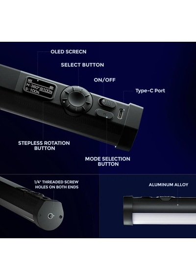 Photoolex B320s Rgb Manyetik Led Tube Light - B320s