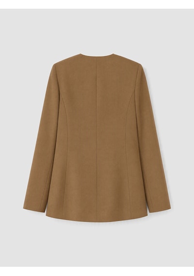 Lcw Modest Bej Kruvaze Yaka Kadın Blazer Ceket