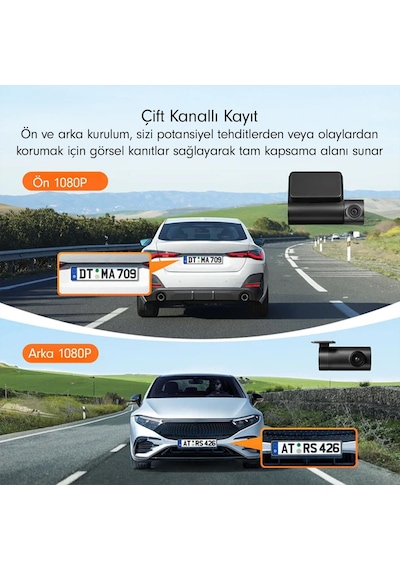 70mai A200 + Rc11 Ön Ve Arka Araç İçi Kamera Seti