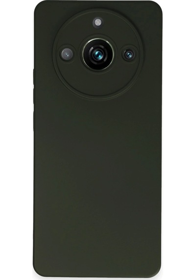 Mey İthalat Realme 11 Pro Kılıf Nano İçi Kadife Silikon - Koyu Yeşil