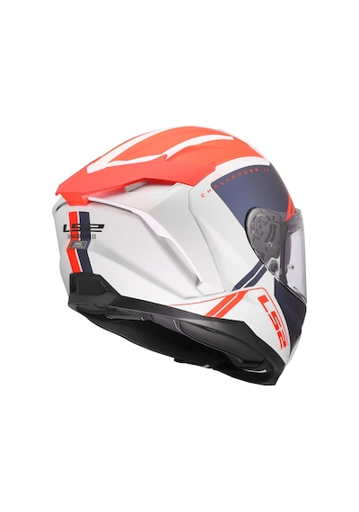 Ls2 Challenger 2 Tıtan Mat Beyaz-mavi-kırmızı Kask Mat Beyaz