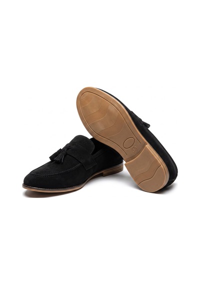 Rayvora Erkek Süet Deri Püsküllü Termo Taban Garson Boy Klasik Ayakkabı Kundura Loafer Casual Siyah Süet Rayvora Erkek Süet Deri Püsküllü Termo Taban Garson Boy Klasik Ayakkabı Kundura Loafer Casual Siyah Süet