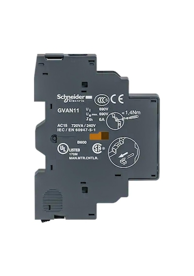 Schneider TeSys 1NA + 1NK Yardımcı Kontak Bloğu / GVAN11