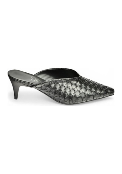 Fox Shoes Y654660709 Siyah İnce Topuklu Önü Kapalı Kadın Terlik