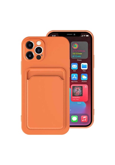 Apple Uyumlu iPhone 12 Pro Kılıf Zore Ofix Kapak Turuncu