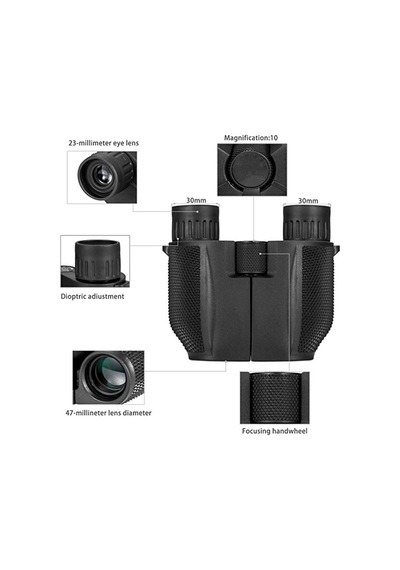 Premium Tatil Aleti Macera Gereci Binoculars 10x25 Dürbün Siyah Çok Renkli