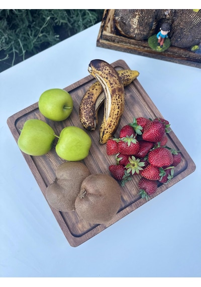 Doğal Ahşap Sunumluk Standı , Ahşap Kek Standı , Ahşap Meyve Tabağı , Ayaklı Doğal Ahşap Ceviz