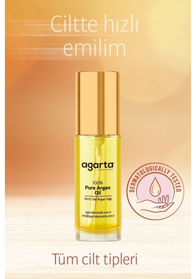 Agarta Organik Soğuk Sıkım %100 Argan Yağı - Saç Ve Vücut Onarıcı Bakım Yağı 20 ML