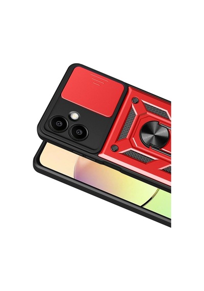 Samsung Galaxy Uyumlu A07 4g Pars Lens Yüzüklü Silikon 4f8bc Kırmızı