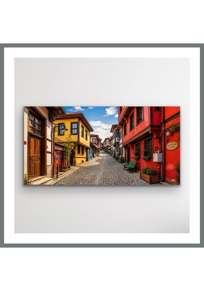 Bezos Eskişehir Odun Pazarı Kanvas Tablo 40x80 Cm Mmbz Çok Renkli