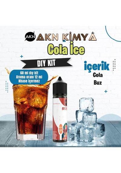 Cola Ice Dıy Kit Cola Buz Gıda Aroması %20 Oranda Aroma İçerir Hazır Değildir 60 Ml