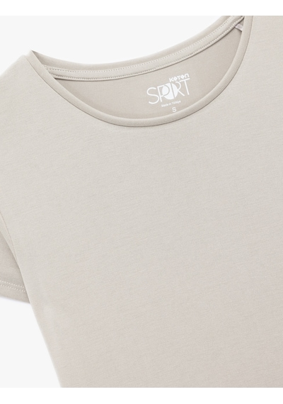 Koton Bisiklet Yaka Kısa Kollu Modal Kumaş Basic Spor Tişört Bej 5sak10288nk Ekru Koton Bisiklet Yaka Kısa Kollu Modal Kumaş Basic Spor Tişört Bej 5sak10288nk Ekru