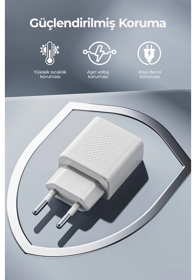 Ven-dens Vd-tc019bac02 20 W Type-c Ve 18 W Usb-a Hızlı Şarj Adaptörü, 1 Metre Pd 30 W Kablo, Beyaz