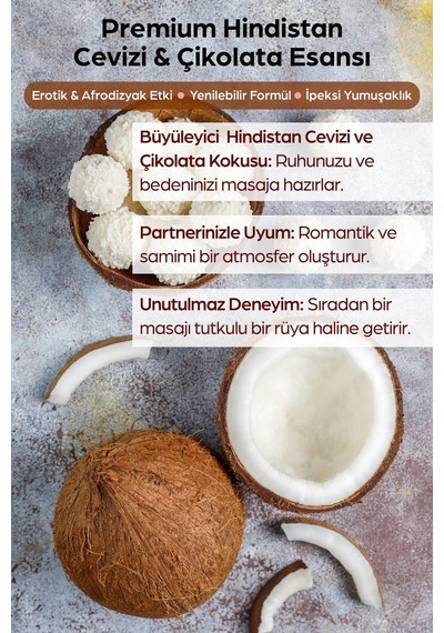 Erotik Denge Oyunu 120 Ml X2 Aromaterapi Çikolata & Hindistancevizi Masaj Yağı Seti - 738795676