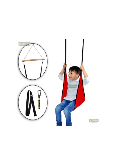 Bundera Damla Salıncak Çocuk Piknik Bahçe Salıncağı Spor Hamak Kırmızı
