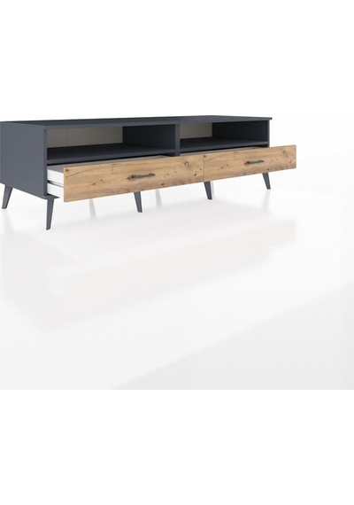 Kronos Tv Ünitesi 2 Raflı 2 Çekmeceli 176x59x51 Antrasit-antrasit/çam Antrasıt/atlas Çam Kronos Tv Ünitesi 2 Raflı 2 Çekmeceli 176x59x51 Antrasit-antrasit/çam Antrasıt/atlas Çam