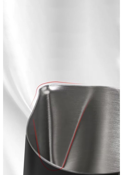 304 Çelik 350 Ml Siyah Teflon Kaplama Kahve Süt Köpürtme Potu Sütlük Pitcher