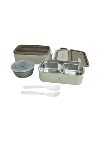 Aryıldız Bento Dikdörtgen 2 Katlı Lunch Box Yemek Termosu Bej 2000 Ml Diğer