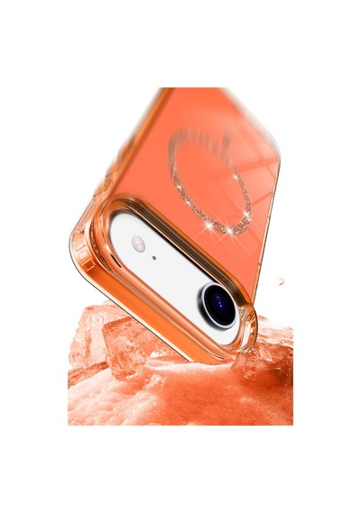 Apple Apple iPhone 17 Air İçin Uyumlu Magsafe Özellikli Işıltılı Tasarımlı Ekstra Darbe Korumalı Kapak