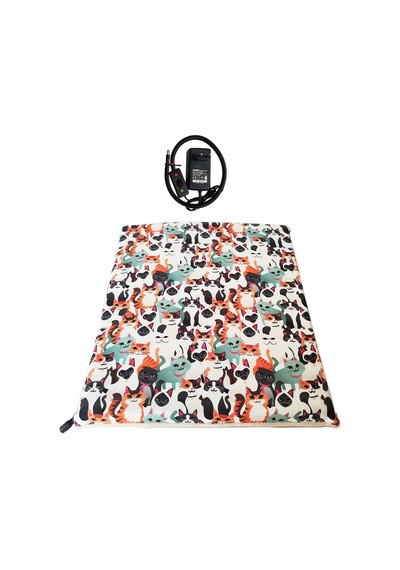 Kedi Minderi Isıtmalı Model 45x45cm 12v Adaptörlü Su Geçirmez Kdtes21