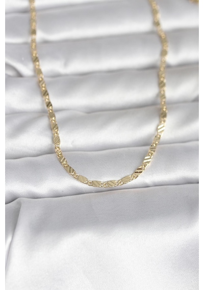 CM 14k Gold Renk Çizgi Model 60 CM Kadın Kolye Tj-bko10982 Tdrtr