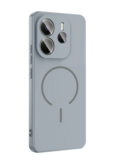 Xiaomi Redmi Note 14 4g Kılıf Magsafe Destekli Kamera Korumalı Yumuşak Silikon Pazarplus Kahverengi