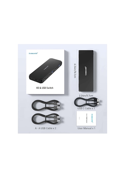 G98, 2 Bilgisayar 1 Monitör Çoklayıcı Kvm Switch, Görüntü Aktarıcı, Yazıcı Klavye Mouse Paylaştırıcı