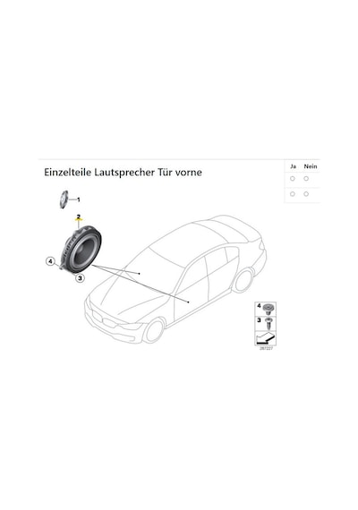 Bmw 3 Serisi F30 F31 F34 13-19 Kapı Hoparlörü.