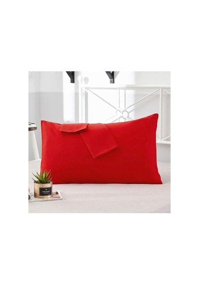 Sarı Renkli Pamuklu Kumaştan Kapaklı Yastık Kılıfı 2 Adet 50 X 70 Cm Sarı Tek Ebat 50 X 70