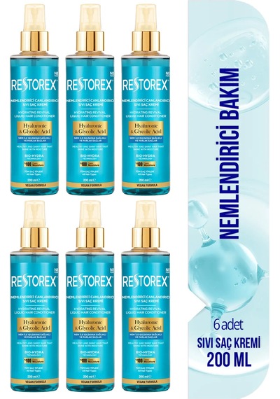 Hydra Nemlendirici Canlandırıcı Bakım Sıvı Saç Kremi 6x200 Ml