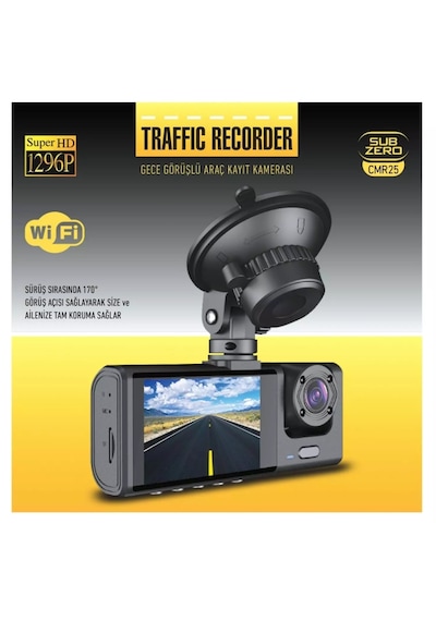 Subzero Cmr25 Wifi Full Hd 3 Kameralı Araç Içi Güvenlik Kamerası