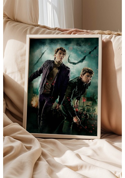 Fred Ve George Weasley Çerçeveli Tablo - Lüks Harry Potter İkizler Savaş Posteri Modern Duvar Dekoru Beyaz Fred Ve George Weasley Çerçeveli Tablo - Lüks Harry Potter İkizler Savaş Posteri Modern Duvar Dekoru Beyaz