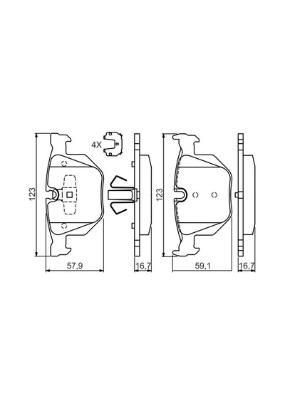 Bmw X6 E71 30d Xd 3.0 2008-2014 Bosch Arka Balata Netpar23550