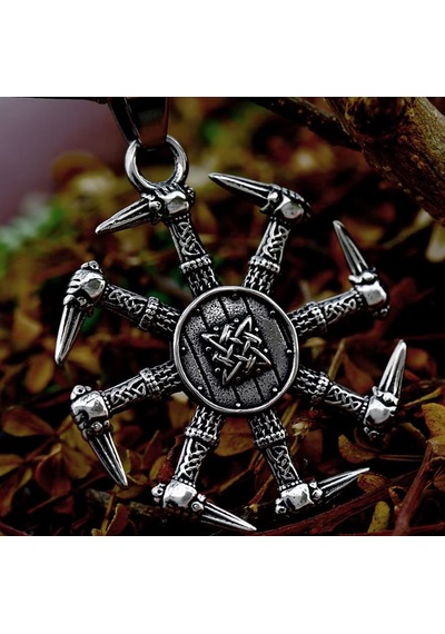 Aslanmaz Çelik Viking Mitoloji Kolovrat Pagan Güneş Kolye Aslanmaz Çelik Viking Mitoloji Kolovrat Pagan Güneş Kolye