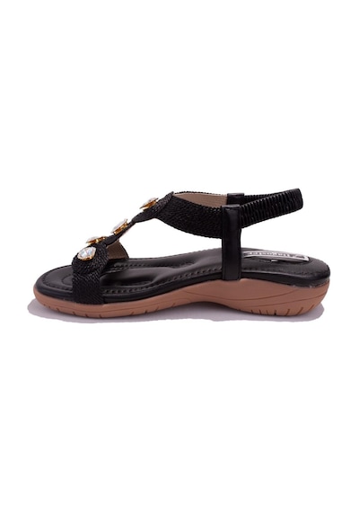 Dagoster Dza07-74136903 Siyah Günlük Ortopedik Kadın Sandalet 001