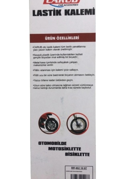 Carub Lastik Yazı Boya Kalemi Beyaz Beyaz