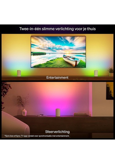 Philips Hue Flare Akıllı Duvar Aydınlatma - Beyaz - Renkli Işık, Colorcast Teknolojisi, Bluetooth Uyumlu, Alexa, A Diğer