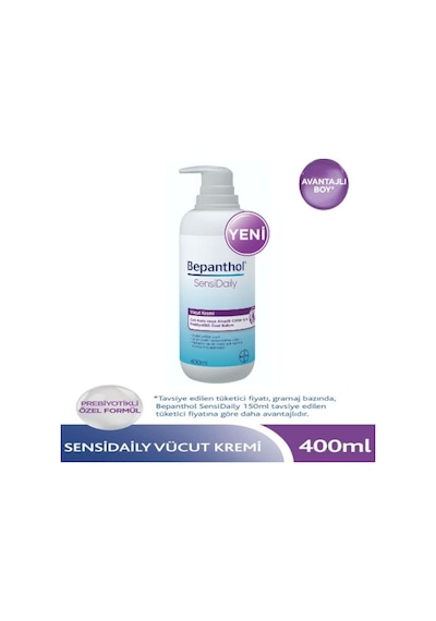 Bepanthol Sensidaily Vücut Kremi Pompalı 400 ML