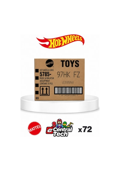 Hot Wheels 2026 K Kolisi Kapalı Koli 72'li Fabrika Bantlı K Case Mainline Diecast Koleksiyon Kahverengi