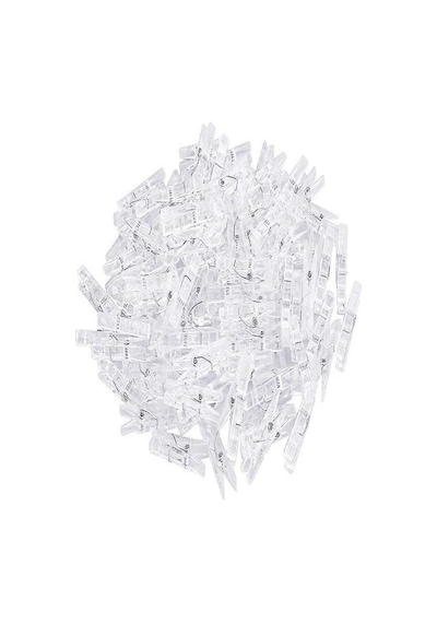 CajuArt 100 Adet Şeffaf Mini Mandal 3cm Hobi Fotoğraf Askı Mandalı
