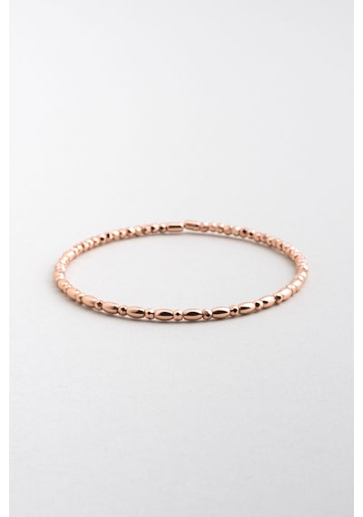 Minimal 18 Ayar Rose Altın Kaplama Gümüş Kelepçe Bileklik Rose