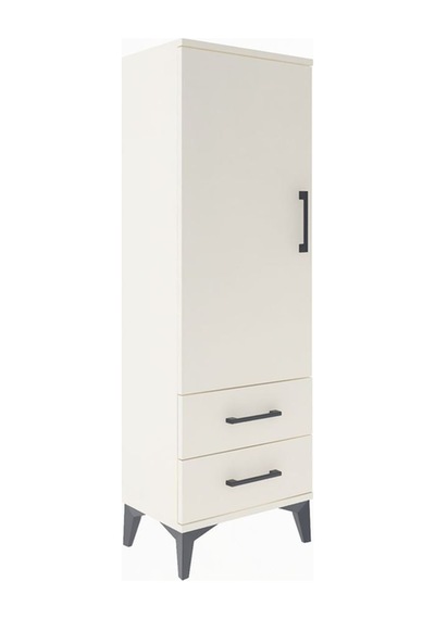 Arges Dolap 3 Raflı 2 Çekmeceli Tek Kapaklı 44x30x134 Aytaşı-... Aytaşı