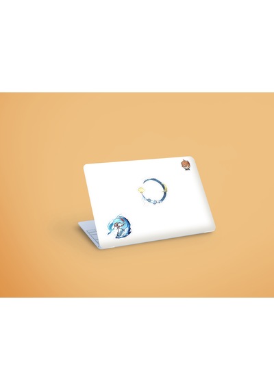Genshin - Tartaglia 2 Adet Sticker Set Parlak Kağıt