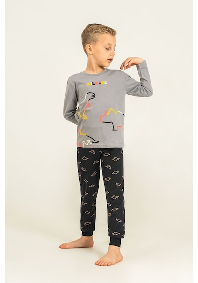 Rolypoly Erkek Çocuk Wildlife Gri Uzun Kol Pijama Takım Rp3866-c-v2 Rp3866-c-v2