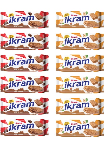 Ülker İkram 84 Gr Çikolatalı Ve Fındıklı 12 Li Karma Paket