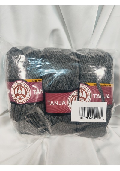 Tanja Antrasit El Örgü İpi 3 Adet - Renk-009
