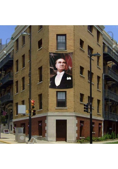 Ay-yıldız -sivil Gazi Mustafa Kemal Atatürk Poster Cephe Bayrak -2x3 Metre 1