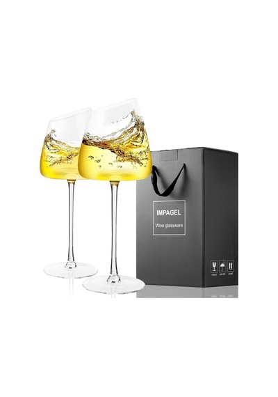 Eğimli Beyaz Şarap Kadehi 2'li Set, Modern Kurşunsuz El Üflemeli Uzun Kök Kırmızı Şarap Kadehleri, Benzersiz İçbükey Tabanlı Premium Kristal Şeffaf Cam, Hediye Kutusu - Yıldönümü, Düğün Ve Noel İçin Çok Renkli Eğimli Beyaz Şarap Kadehi 2'li Set, Modern Kurşunsuz El Üflemeli Uzun Kök Kırmızı Şarap Kadehleri, Benzersiz İçbükey Tabanlı Premium Kristal Şeffaf Cam, Hediye Kutusu - Yıldönümü, Düğün Ve Noel İçin Çok Renkli