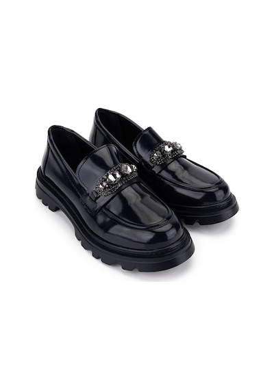 Tamer Tanca Kadın Vegan Lacivert Loafer Ayakkabı 817 2399 Bn Ayk Sk23/24 Lacı Acma Lacivert